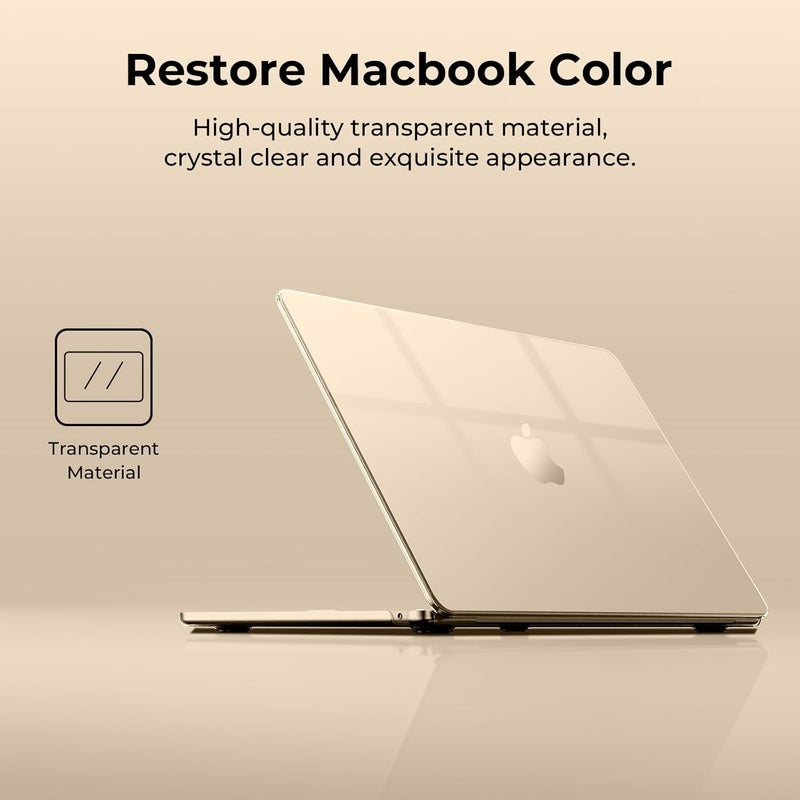 Eoocoo Case Compatible with MacBook Air 15 inch 2024 2023 Release M3 A3114 M2 A2941 Liquid Retina Display, Plastic Hard Shell Case + Keyboard Cover + Screen Protector, Crystal Starlight - Image 2